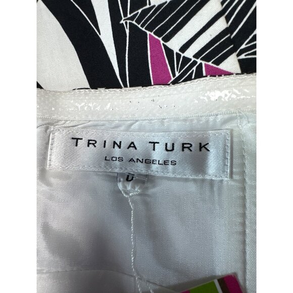 Trina Turk Telma Orchid Purple Cocktail Resort Strapless Dress Size 0 - Picture 5 of 11